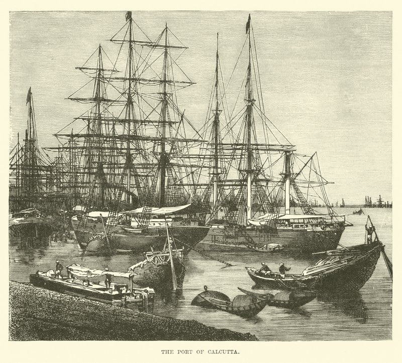 O porto de Calcutá de English School