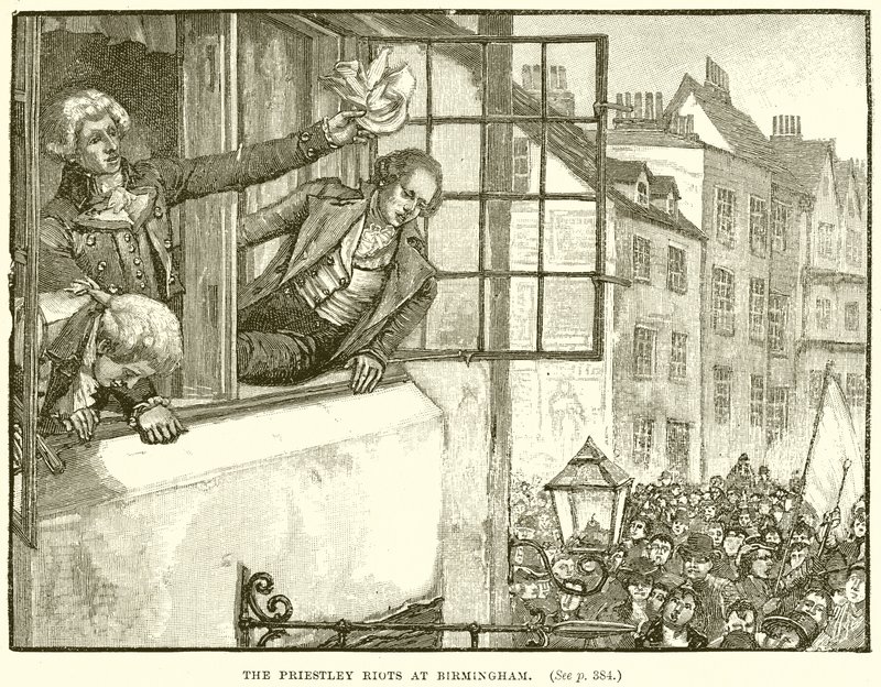 Os motins de Priestley em Birmingham de English School