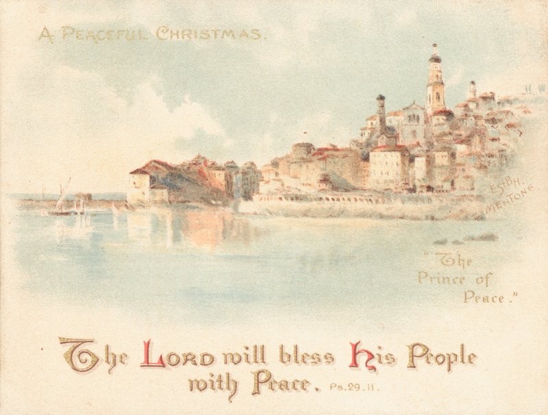 O príncipe da paz, cartão de Natal de English School