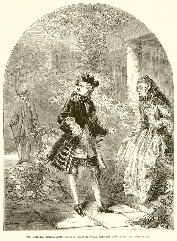A princesa Amelia tentando uma reconciliação entre George III. e o senhor Bute de English School