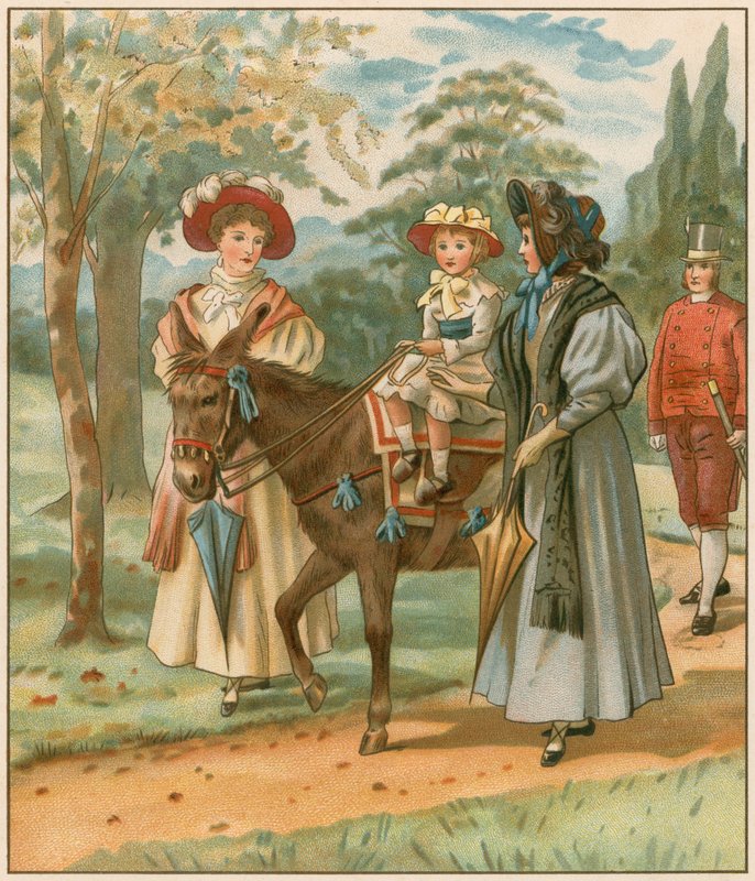 A Princesa Victoria andando em Kensington Gardens de English School