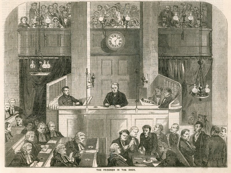 O prisioneiro na doca, o Old Bailey de English School