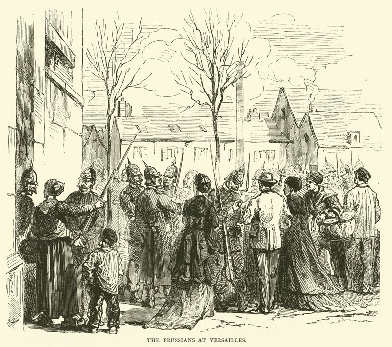 Os prussianos em Versalhes, janeiro de 1871 de English School