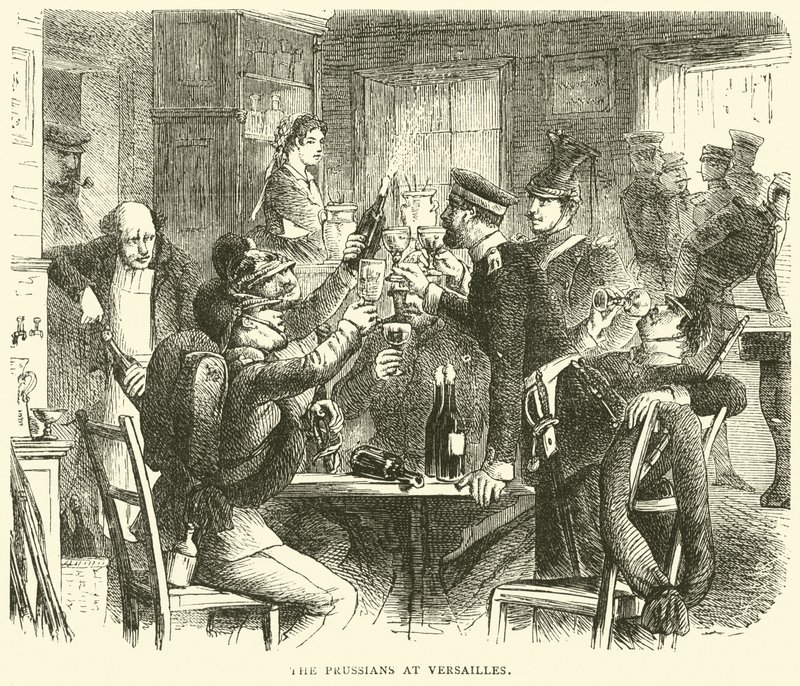 Os prussianos em Versalhes, outubro de 1870 de English School