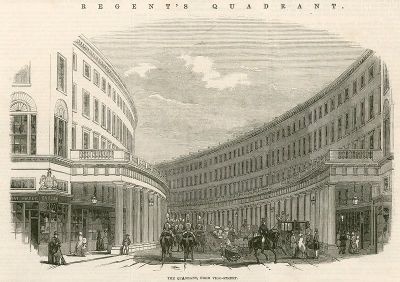 O Quadrante, Regent Street, Londres de English School
