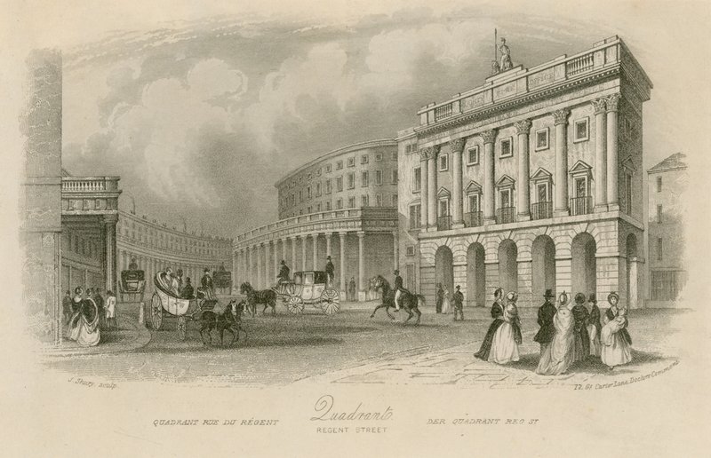 O Quadrante, Regent Street, Londres de English School