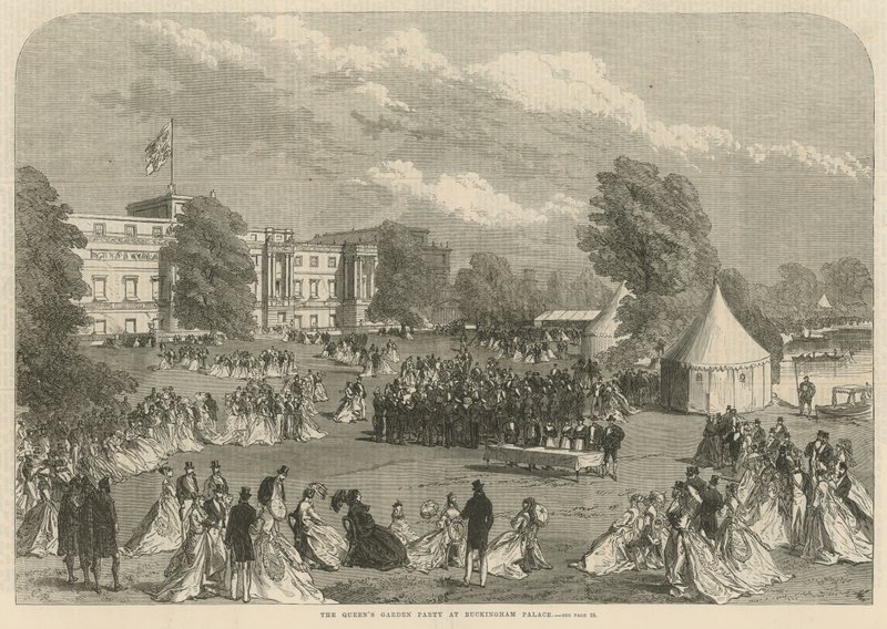 A festa de jardim de Queens no Palácio de Buckingham de English School