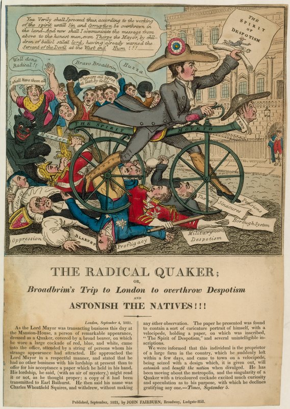 The Radical Quaker, ou, Broadbrims Trip to London para derrubar o despotismo e surpreender os nativos !!! de English School
