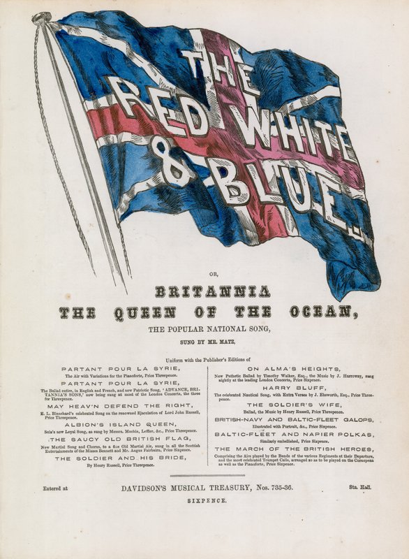 O vermelho azul e branco, ou Britannia a rainha do oceano de English School