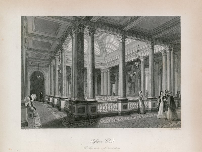 O Reform Club, os corredores do Saloon de English School