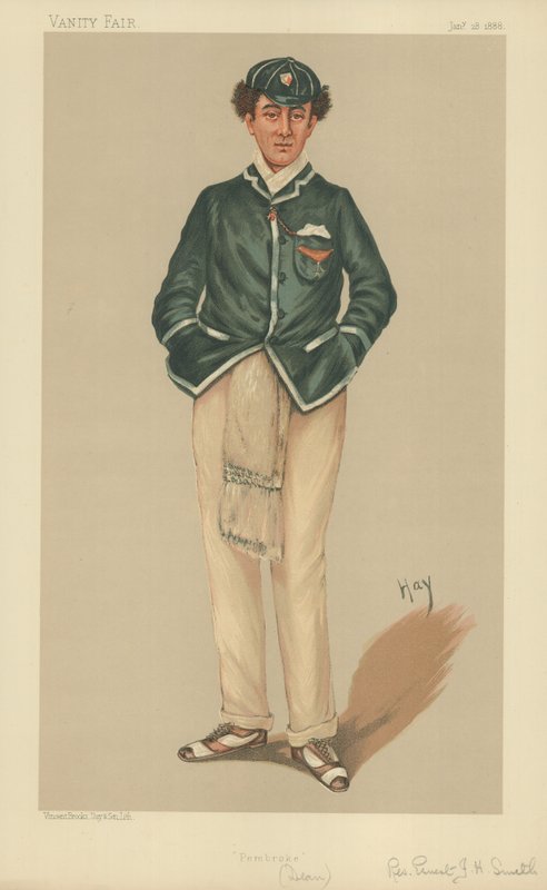 O Rev Ernest John Heriz Smith MA, Pembroke, 28 de janeiro de 1888, cartoon Vanity Fair de English School