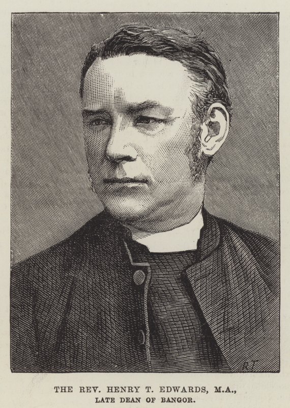 O Reverendo Henry T Edwards, MA, falecido Reitor de Bangor (gravura) de English School