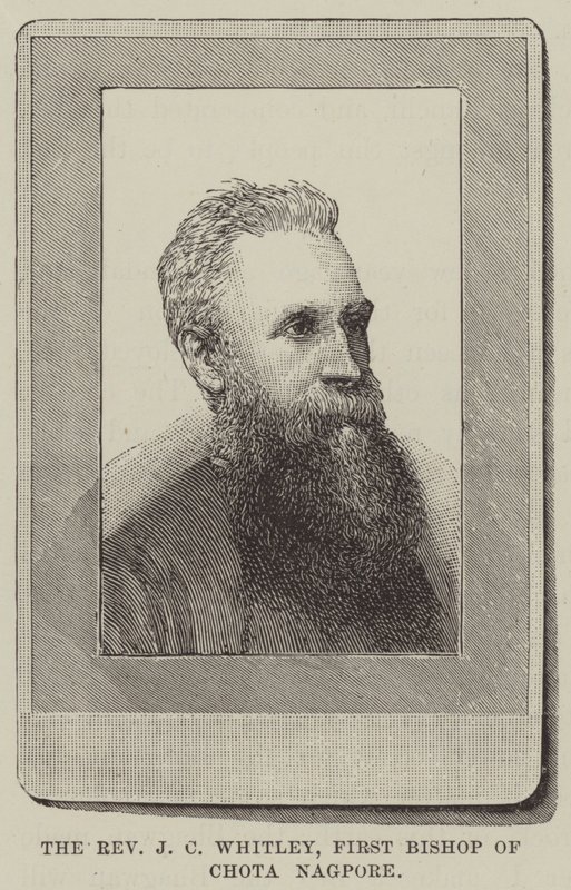 O Reverendo J C Whitley, primeiro Bispo de Chota Nagpore (gravura) de English School