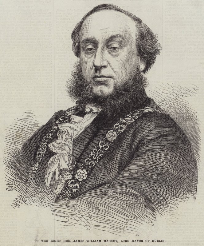 O ilustre James William Mackey, Lord Mayor of Dublin (gravura) de English School