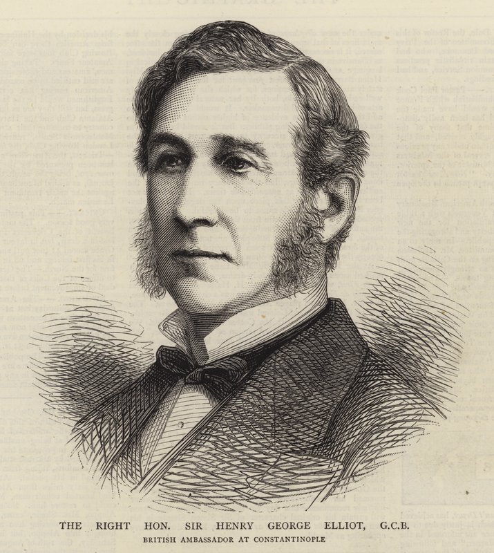 O Honorável Sir Henry George Elliot, GCB (gravura) de English School