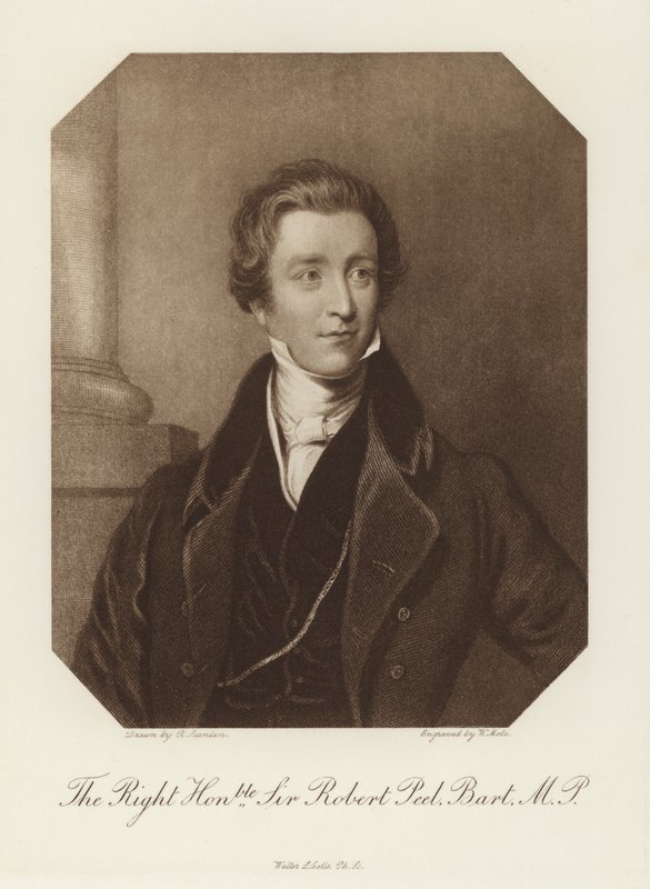 O Honorável Sir Robert Peel, Baronet, MP (lito) de English School