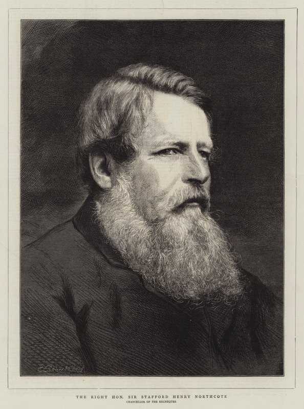 O Honorável Stafford Henry Northcote (gravura) de English School
