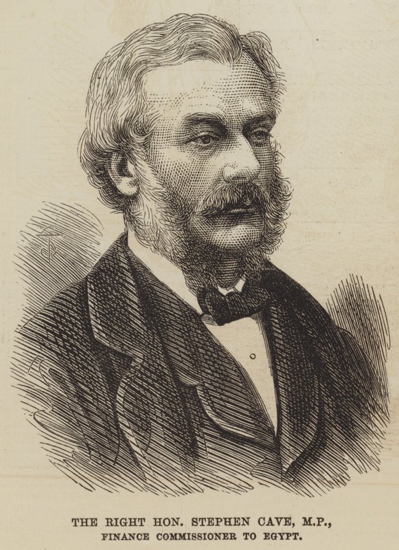 O ilustre Stephen Cave, Deputado, Comissário de Finanças do Egipto (gravura) de English School