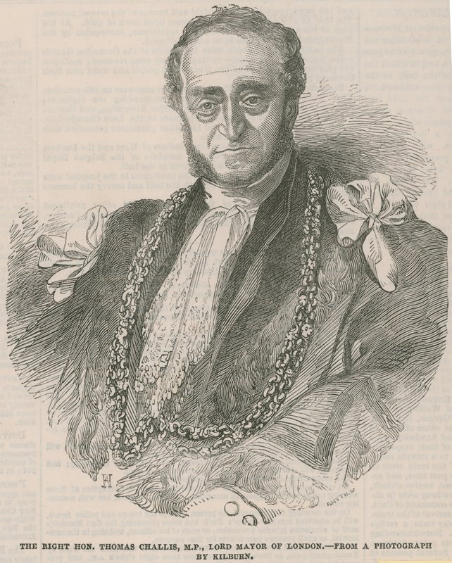 O honorável Thomas Challis, membro do Parlamento, Lord Mayor de Londres de English School