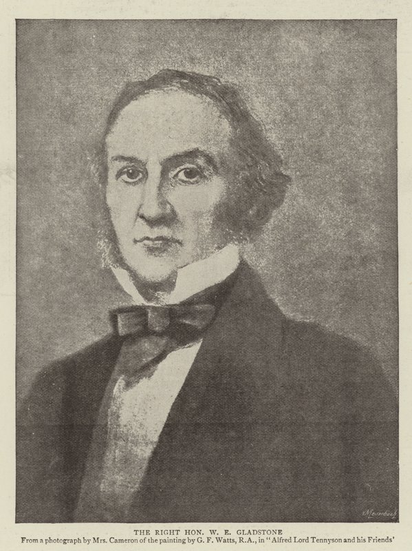 O Honorável Honorável W E Gladstone (litho) de English School