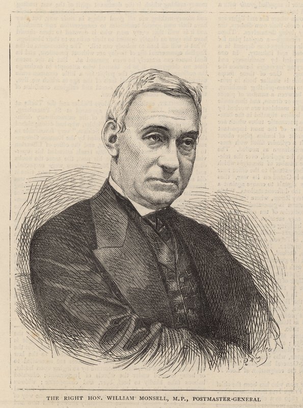 O honorável Sr. William Monsell, General dos Correios de English School