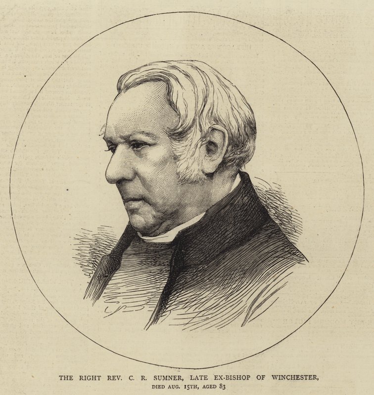 O Reverendo C. R. Sumner, ex-bispo de Winchester (gravura) de English School