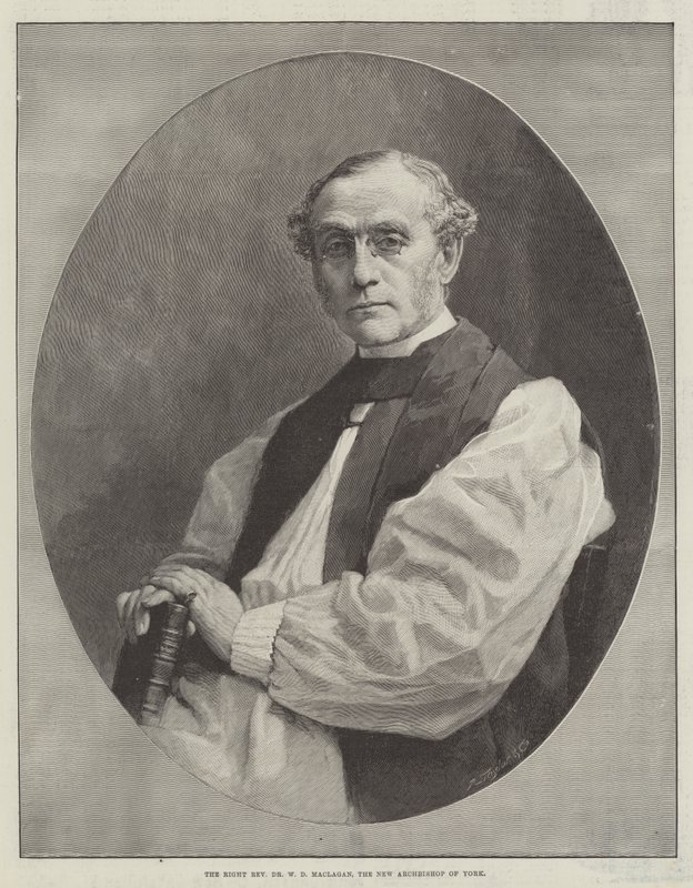 O Reverendo Reverendo Dr. W D Maclagan, o Novo Arcebispo de York (gravura) de English School