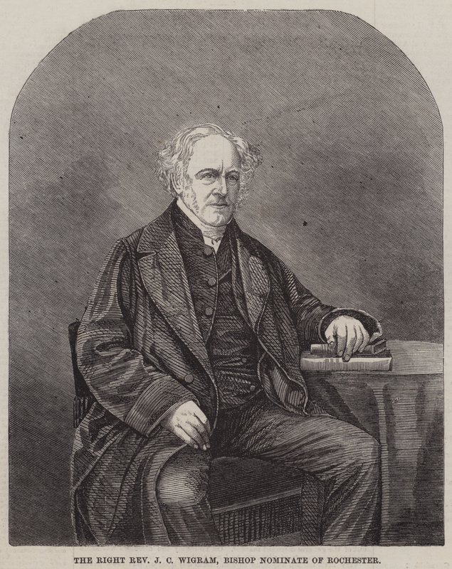O Reverendo direito J C Wigram, Bispo Nomeado de Rochester (gravura) de English School