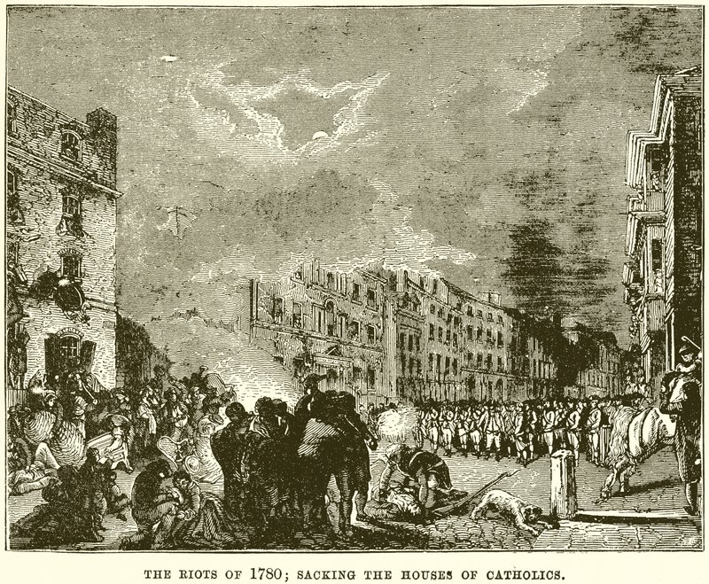 Os motins de 1780; Saqueando as casas dos católicos de English School