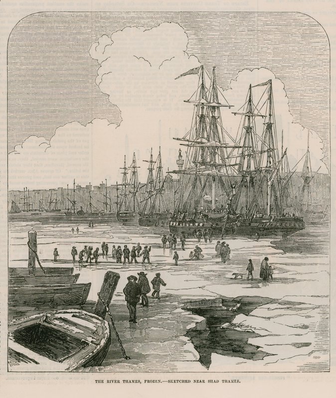 O rio Tâmisa, congelado de English School