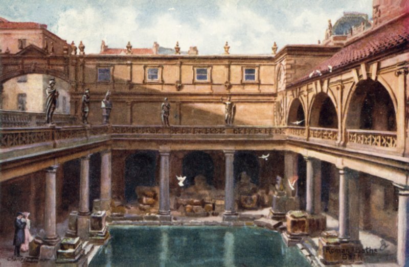 Os Banhos Romanos, Banho (cor litho) de English School
