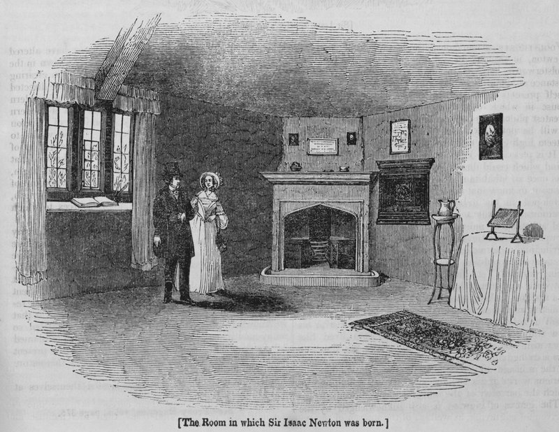 O quarto em que Sir Isaac Newton nasceu de English School