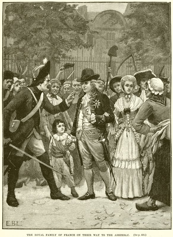 A Família Real da França a caminho da Assembléia de English School