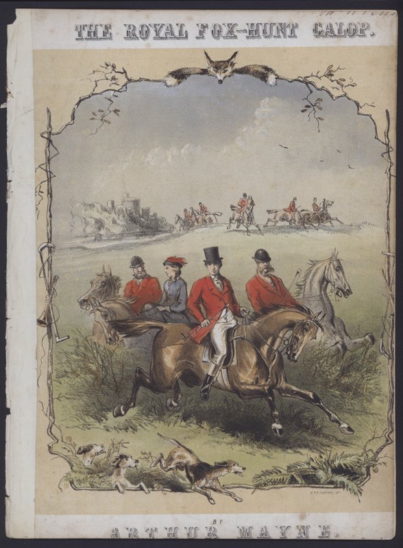 The Royal Fox Hunt Galop, de Arthur Mayne (litografia a cores) de English School