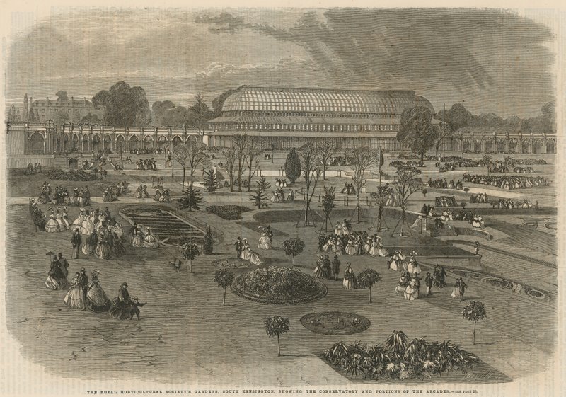 Os jardins reais da Societys Horticultural, South Kensington de English School