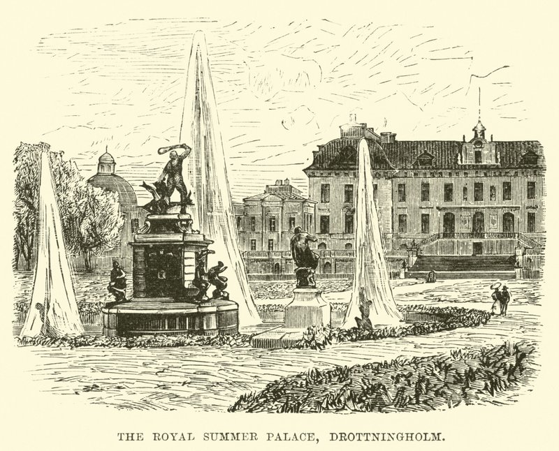 O palácio de verão real, drottningholm de English School