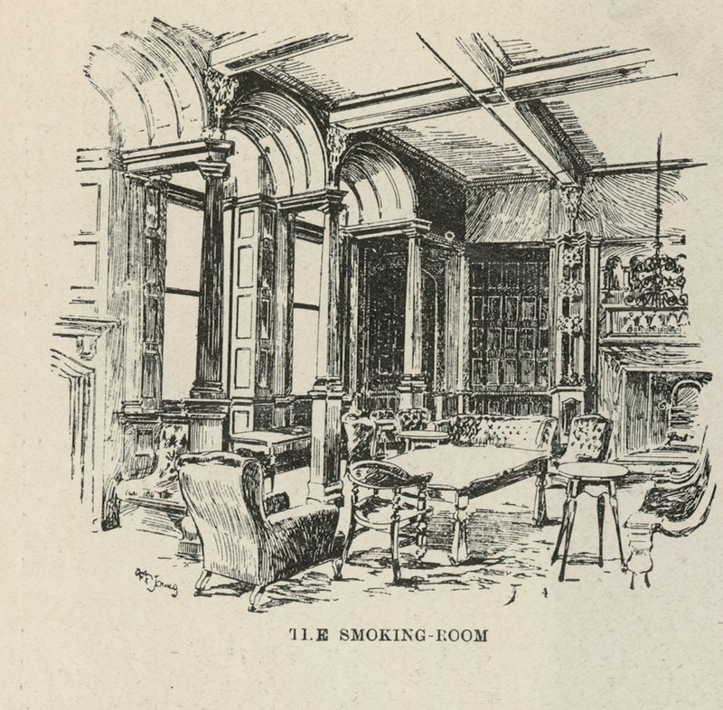 The Russell Hotel, Praça Russell: A sala de fumar de English School