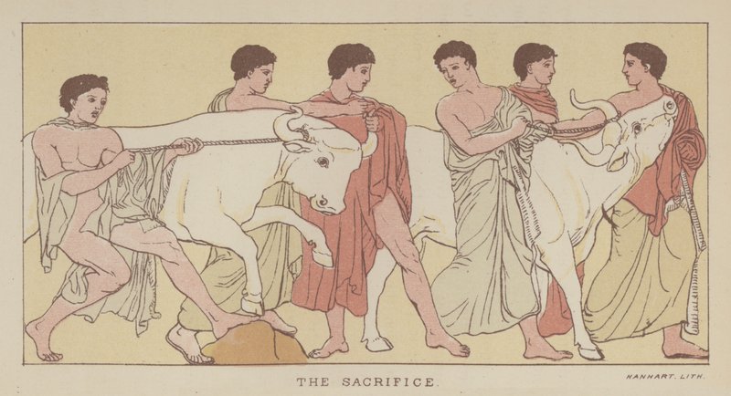 O Sacrifício (litografia a cores) de English School