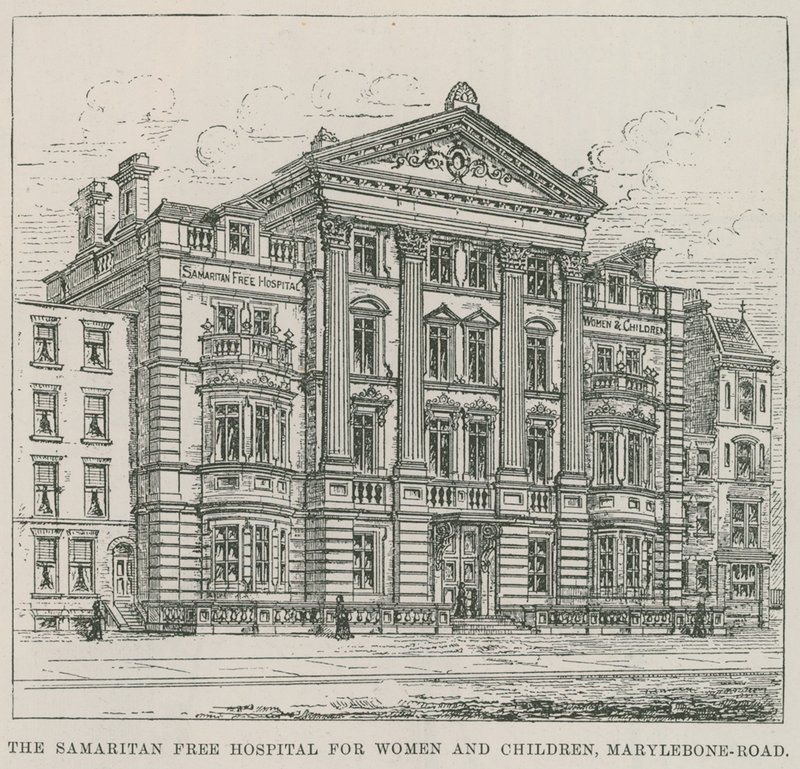 O Samaritan Free Hospital para Mulheres e Crianças, Marylebone Road de English School