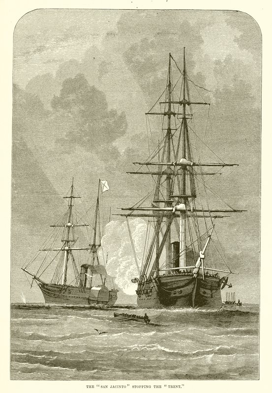 O San Jacinto parando o Trent de English School