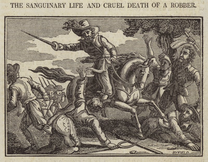 A Vida Sanguinária e a Morte Cruel de um Ladrão (gravura) de English School