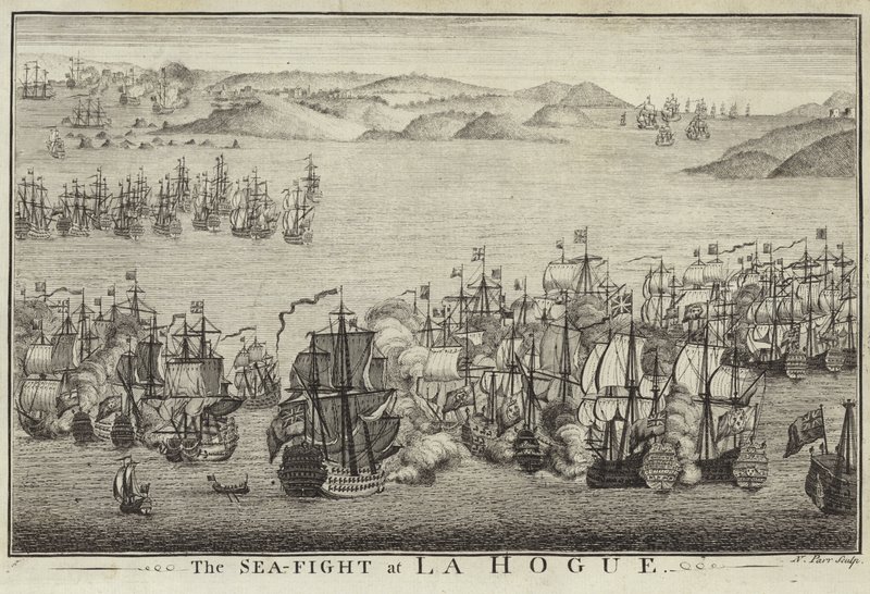 A luta do mar em La Hogue de English School