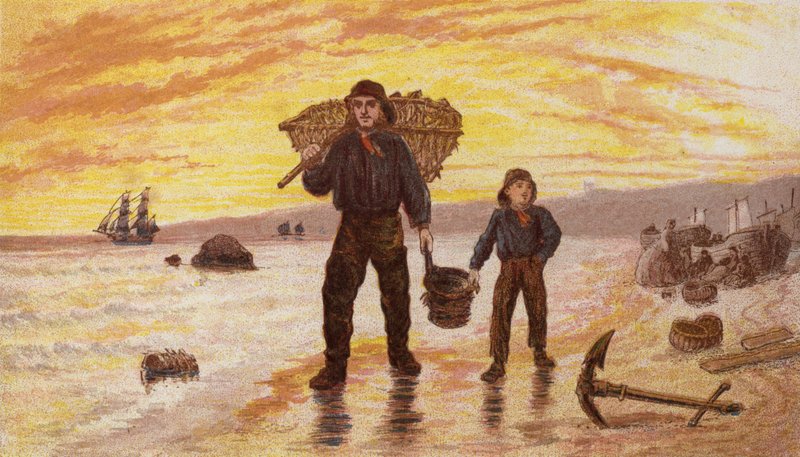 A beira-mar (cor litho) de English School