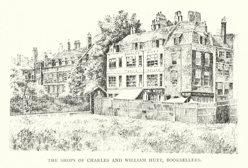 The Shops of Charles and William Hutt, Booksellers (litho) de English School