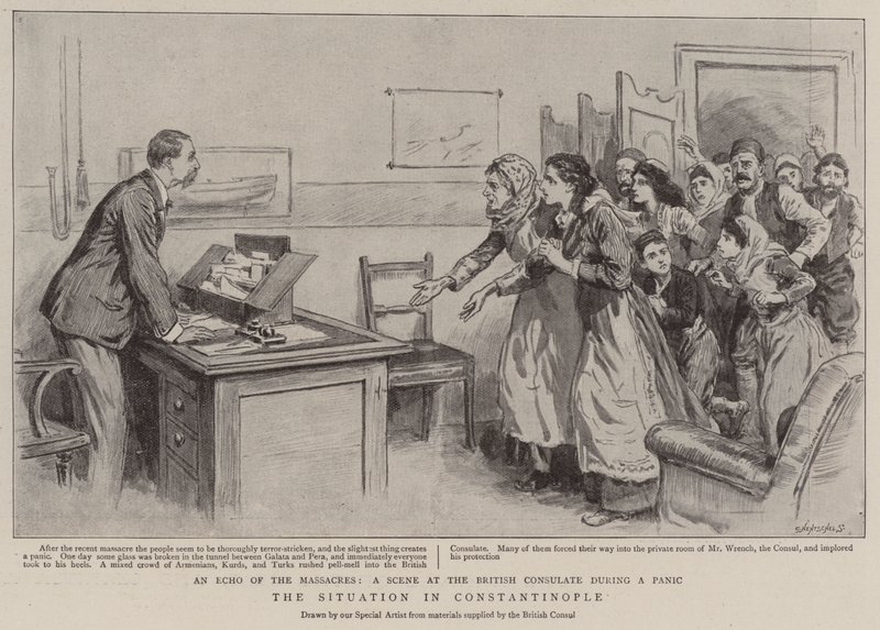 A Situação em Constantinopla (Litho) de English School