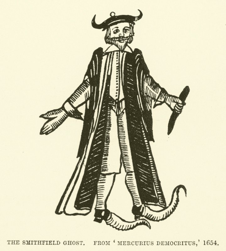 O fantasma Smithfield, do Mercurius Democritus de English School