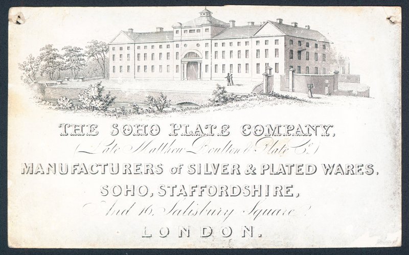 The Soho Plate Company, cartão de comércio de English School