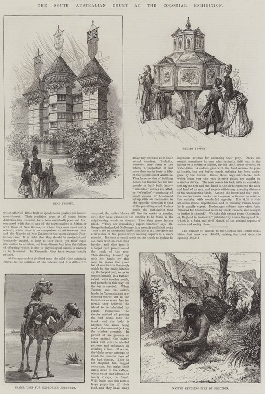 A Corte Sul Australiana na Exposição Colonial (gravura) de English School