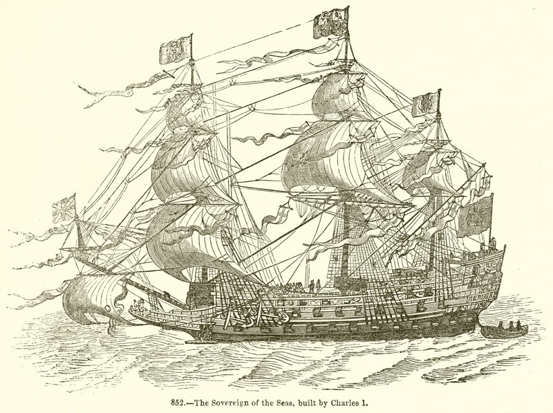 O soberano dos mares, construído por Charles I de English School