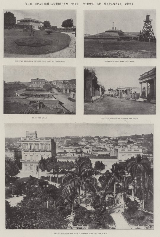 A Guerra Hispano-Americana, Vistas de Matanzas, Cuba (gravura) de English School